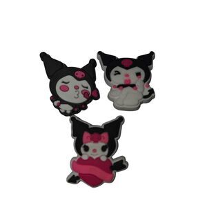 3 Piece Sanrio Kuromi Croc Charm Jibitz